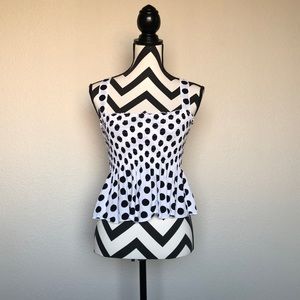 Polka Dot Smocked Crop Top